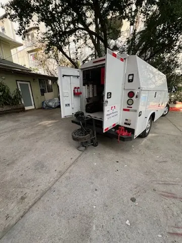 Magnet Plumbing service vehicle on-site for Water Heater Repair in Live Oak Reserve